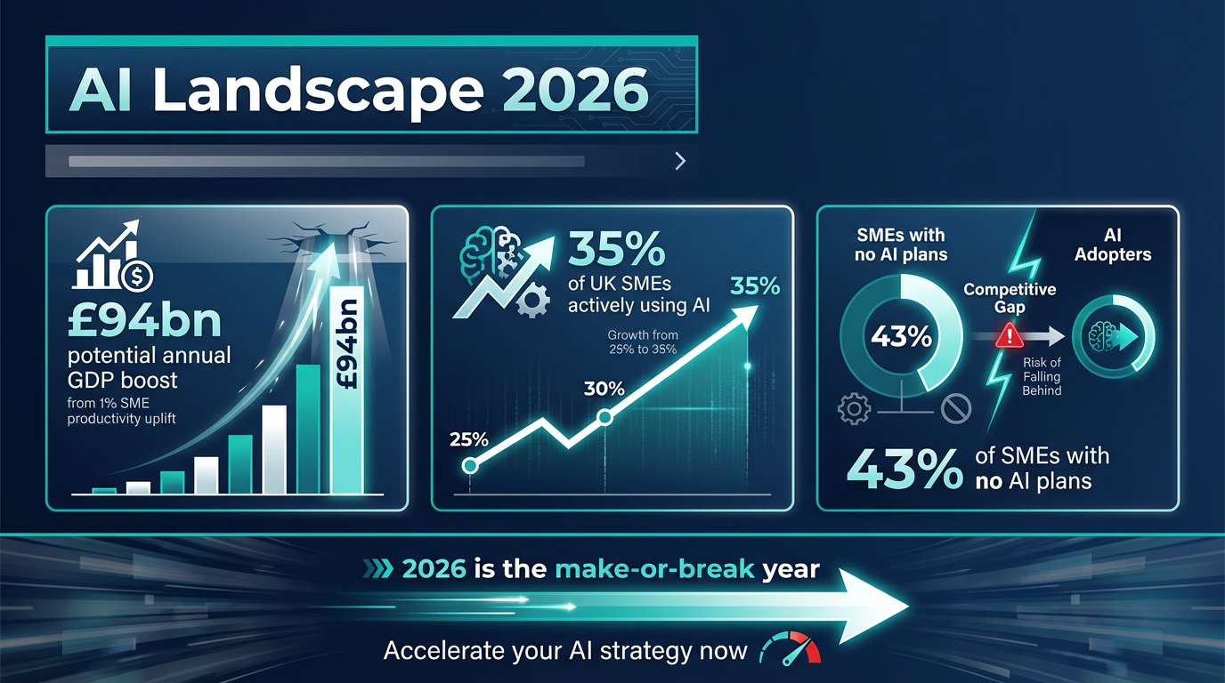 Infographic showing AI tools and steps directors take to improve business efficiency